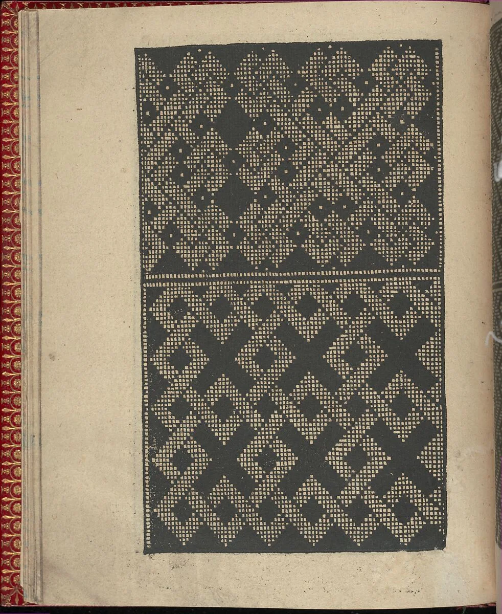 Ce est ung tractat de la noble art de leguille ascavoir ouvraiges de spaigne... page 9 (recto) — Willem Vosterman