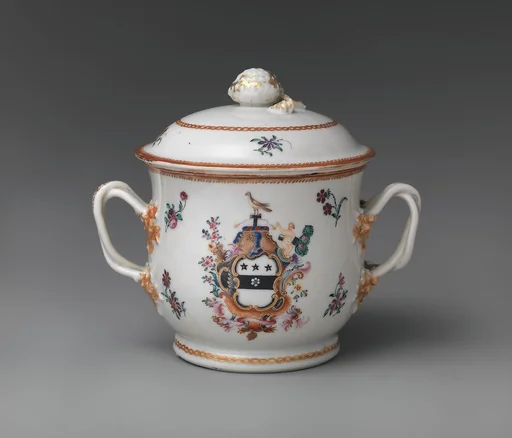 Covered Two-handled Bowl