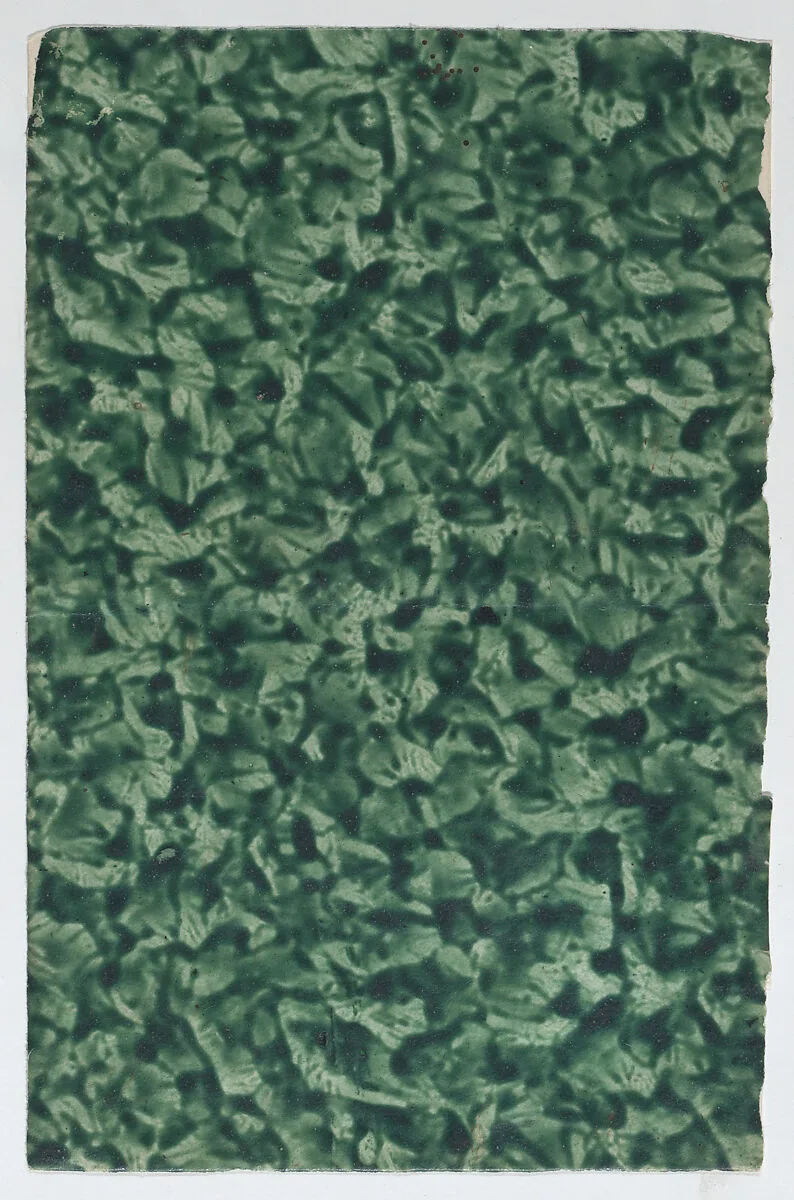 Green paste paper — Anonymous