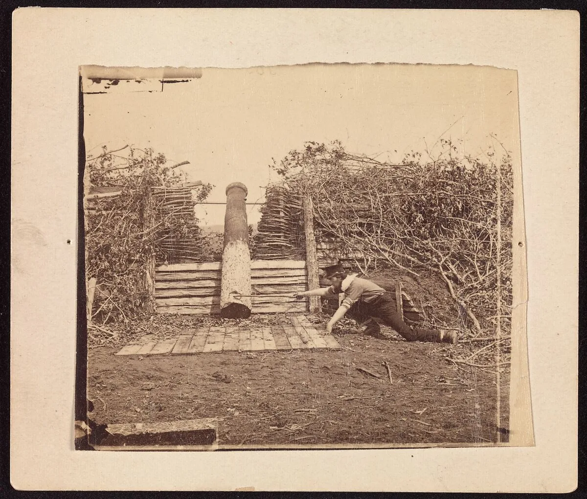 Quaker Gun, Centreville, Virginia — George N. Barnard