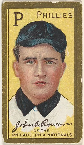 John A. Rowan, Philadelphia Phillies, National League, from the "Baseball Series" (Gold Borders) set (T205) issued by the American Tobacco Company — American Tobacco Company