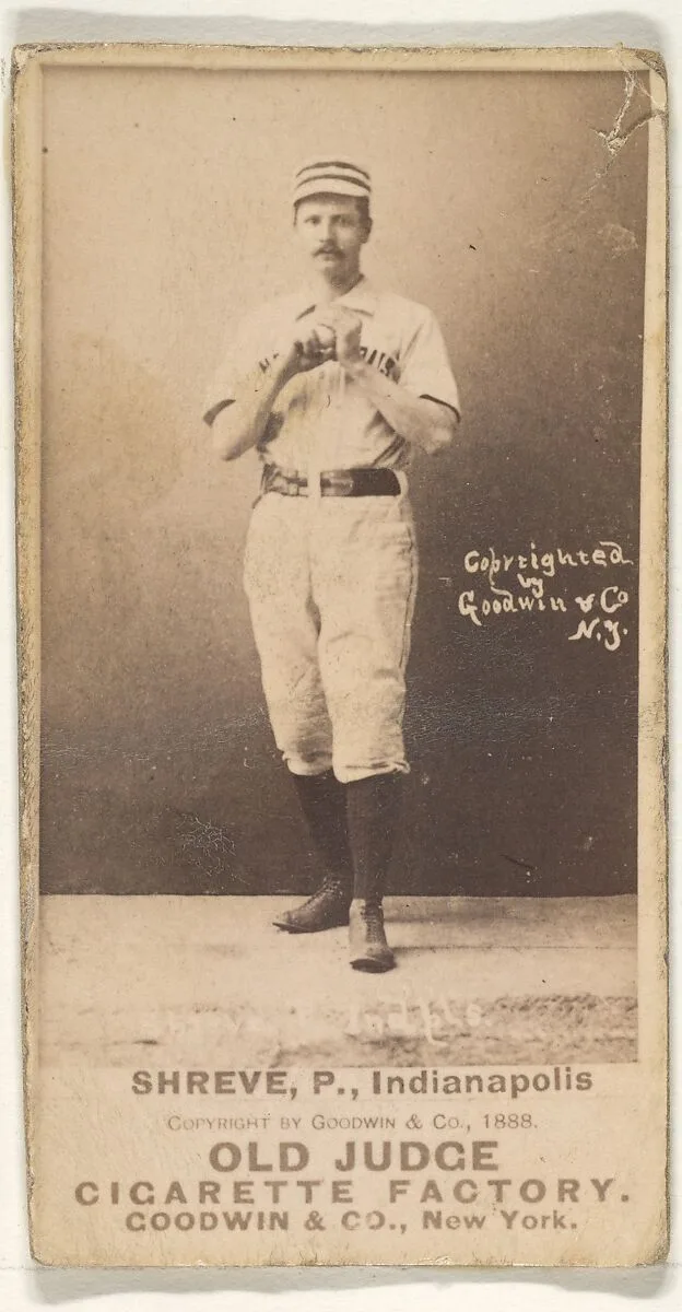 Lev Shreve, Pitcher, Indianapolis, from the Old Judge series (N172) for Old Judge Cigarettes — Goodwin & Company