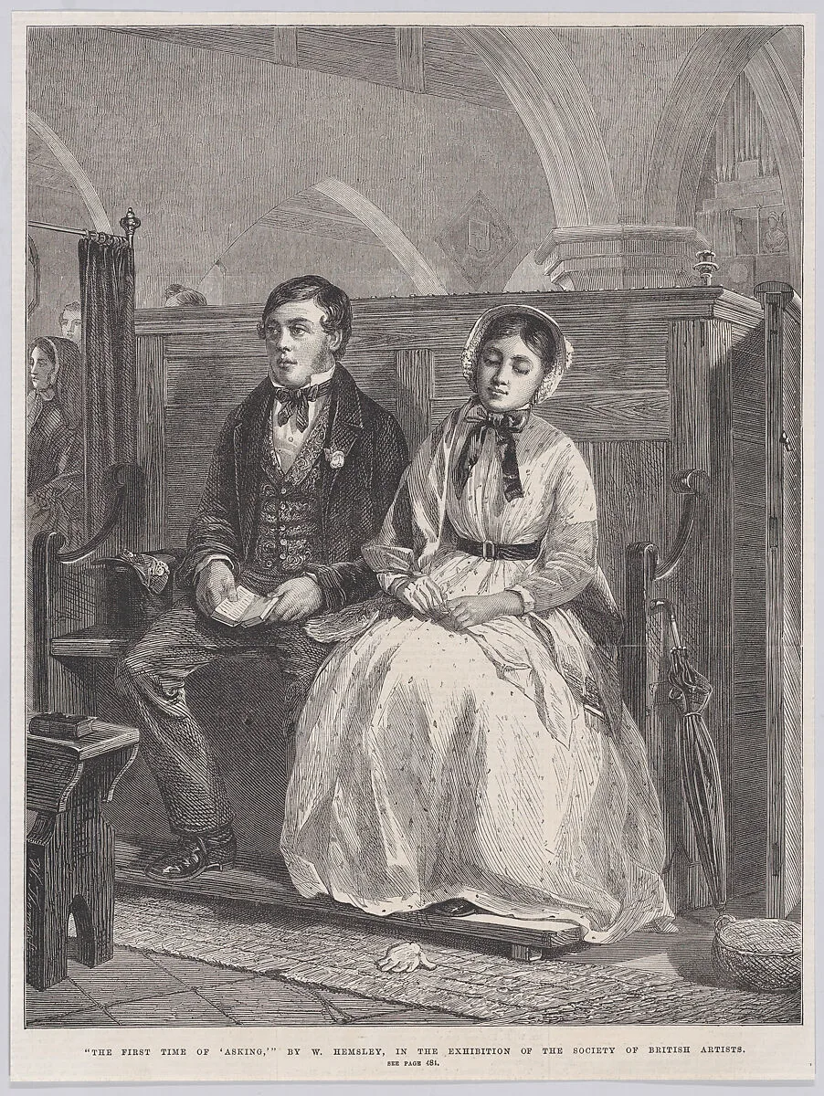 The First Time of 'Asking', from "Illustrated London News" — William Luson Thomas|William Hemsley