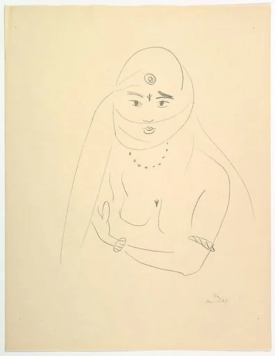 Veiled Figure with Two Bracelets