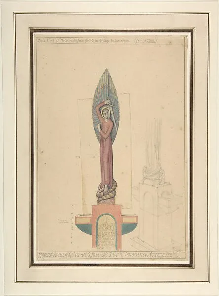 Proposed Statue of St. Michael for St. Patrick's Church, Dumbarton — Eric Gill