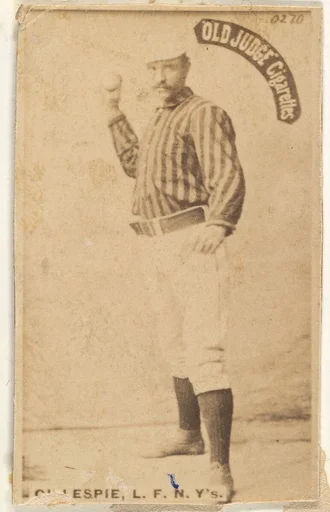 Pete Gillespie, Left Field, New York, from the Old Judge series (N172) for Old Judge Cigarettes