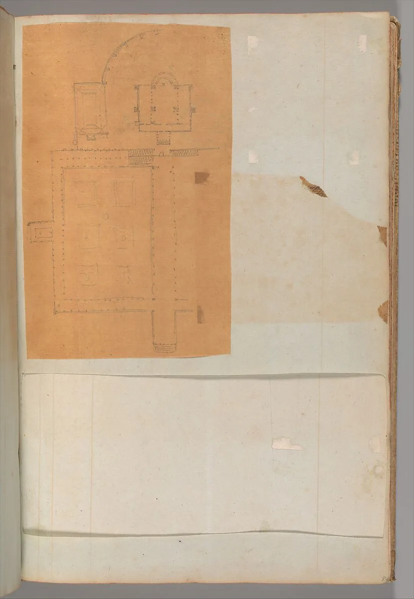 Page from a Scrapbook containing Drawings and Several Prints of Architecture, Interiors, Furniture and Other Objects — Charles Percier|Pierre François Léonard Fontaine