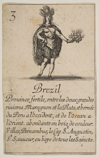 Brazil, from the playing cards "Jeu de la Géographie"