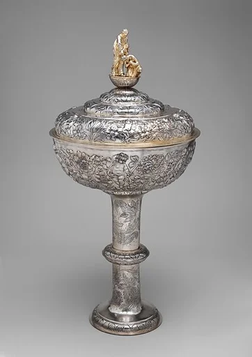 Baptismal font with cover