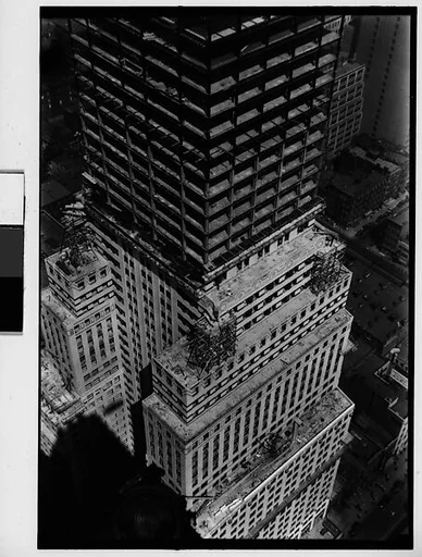 [Chrysler Building Construction Site, From Roof of Chanin Building, New York City]