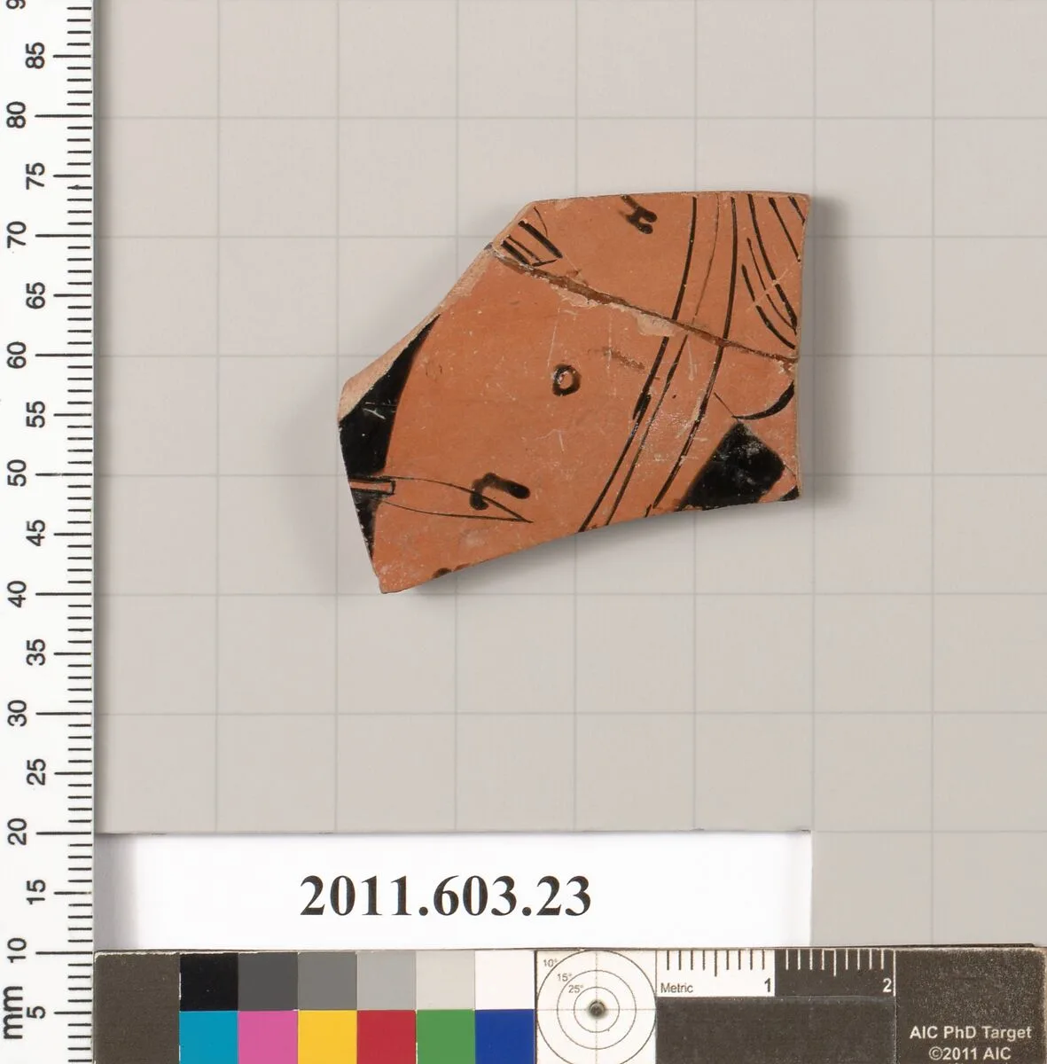 Fragment of a terracotta kylix — Painter of Berlin 2268