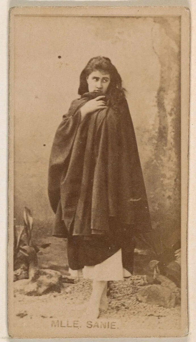 Mlle. Sanie, from the Actresses series (N245) issued by Kinney Brothers to promote Sweet Caporal Cigarettes — Kinney Brothers Tobacco Company