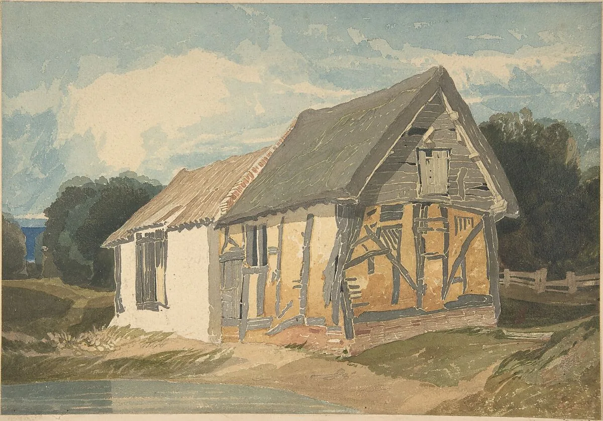 Farm Building by a Pond — John Sell Cotman