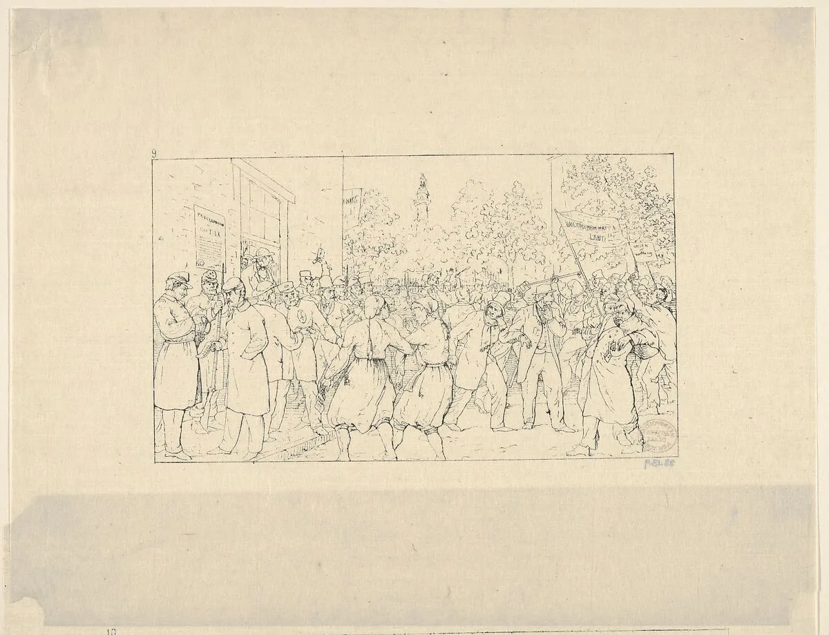Election in Baltimore, November, 1862 (from Confederate War Etchings) — Adalbert John Volck