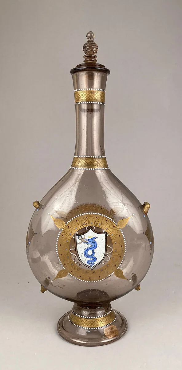 Bottle with arms of Visconti and Bentivoglio families — Unknown