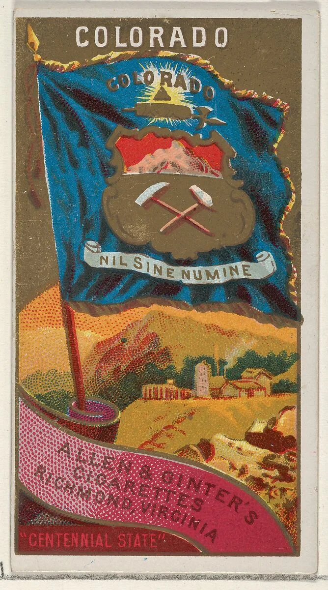 Colorado, from Flags of the States and Territories (N11) for Allen & Ginter Cigarettes Brands — Allen & Ginter