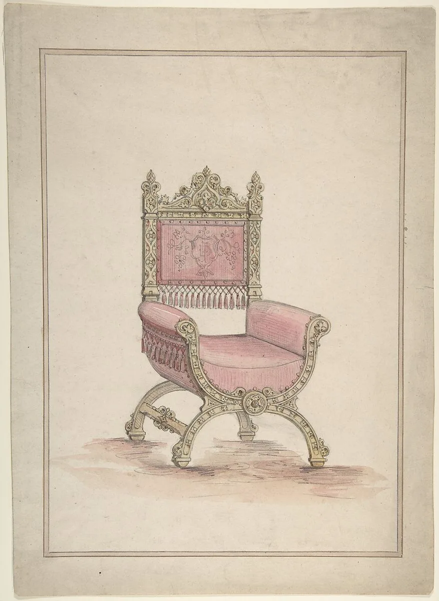 Gothic Style Chair — Anonymous, British, 19th century