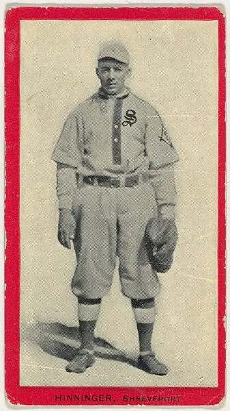Hinninger, Shreveport, Texas League, from the Baseball Players (Red Borders) series (T210) issued by Old Mill Cigarettes — Old Mill Cigarettes, Virginia