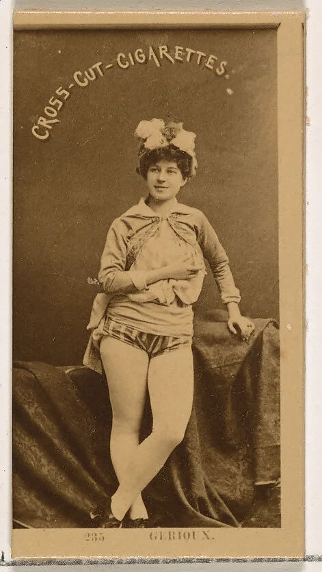 Card Number 235, Gerioux, from the Actors and Actresses series (N145-2) issued by Duke Sons & Co. to promote Cross Cut Cigarettes — W. Duke, Sons & Co.