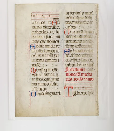 Manuscript Leaf with Initial A, from an Antiphonary