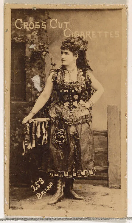 Card Number 253, Ballani, from the Actors and Actresses series (N145-1) issued by Duke Sons & Co. to promote Cross Cut Cigarettes — W. Duke, Sons & Co.