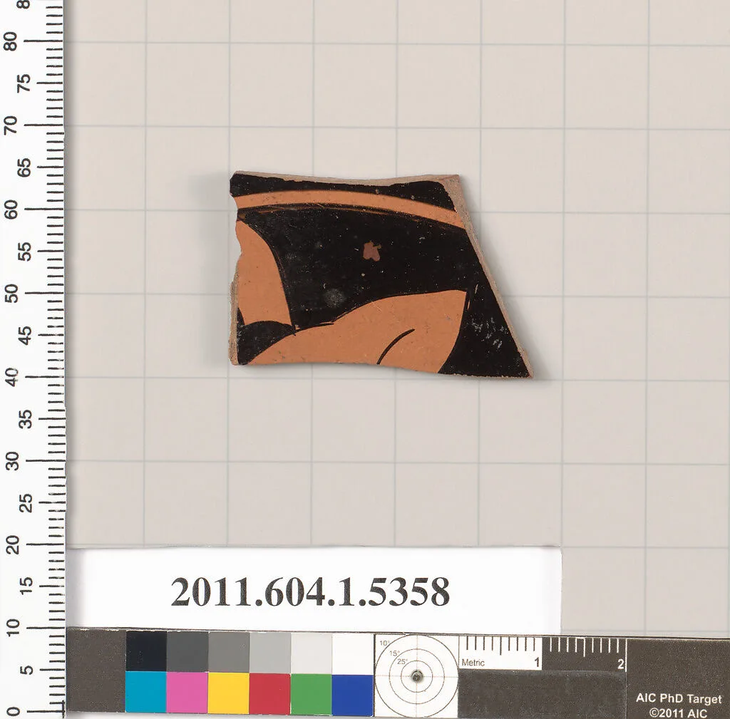 Terracotta fragment of a kylix (drinking cup) — Unknown