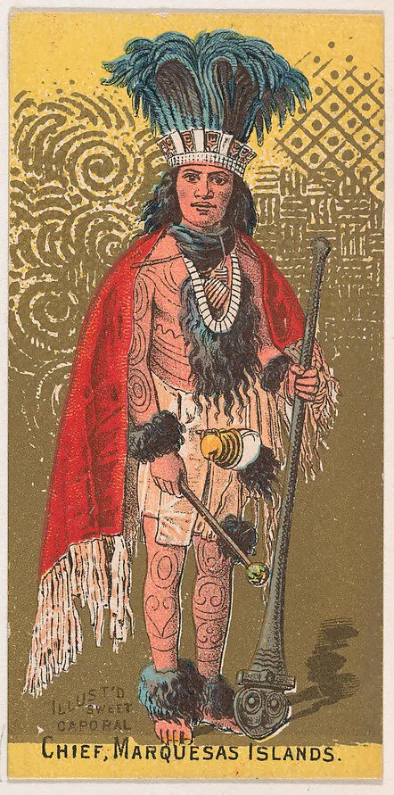 Chief, Marquesas Islands, from the Military Series (N224) issued by Kinney Tobacco Company to promote Sweet Caporal Cigarettes — Kinney Brothers Tobacco Company