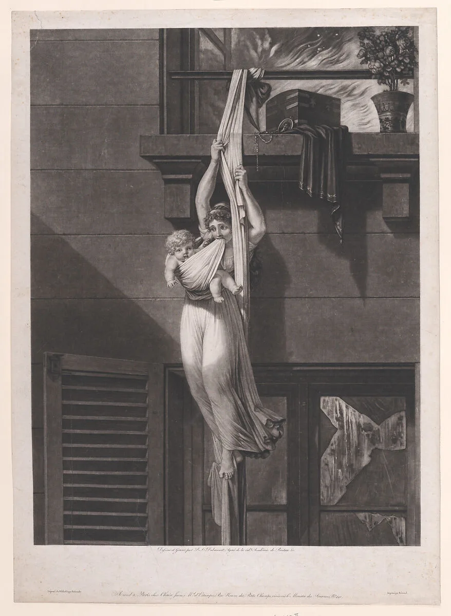 The Fire — Louis Philibert Debucourt