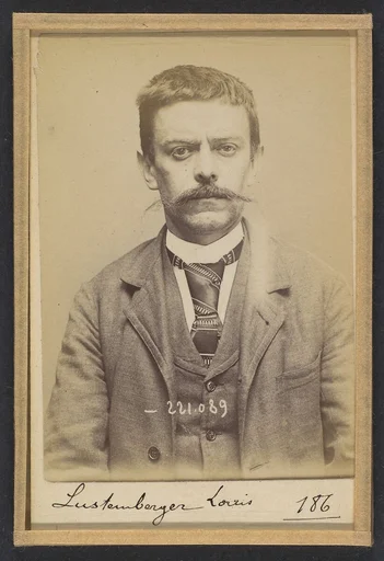 Lustenberger. Louis, Joseph. 38 ans, le 16/3/56 à Paris XXe. Ciseleur. Anarchiste. 17/7/94.
