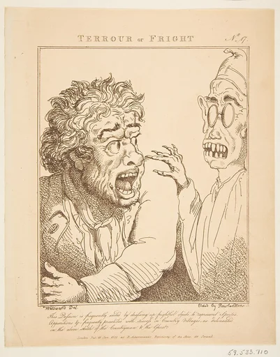 Terrour or Fright (Le Brun Travested, or Caricatures of the Passions)