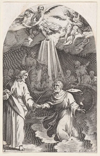 Christ Walking on Water, Holding the Hand of St. Peter (First Composition), plate 8 from "Les Tableaux de Rome, Les Eglises Jubilaires" (The Paintings of Rome, The Churches Jubilee)