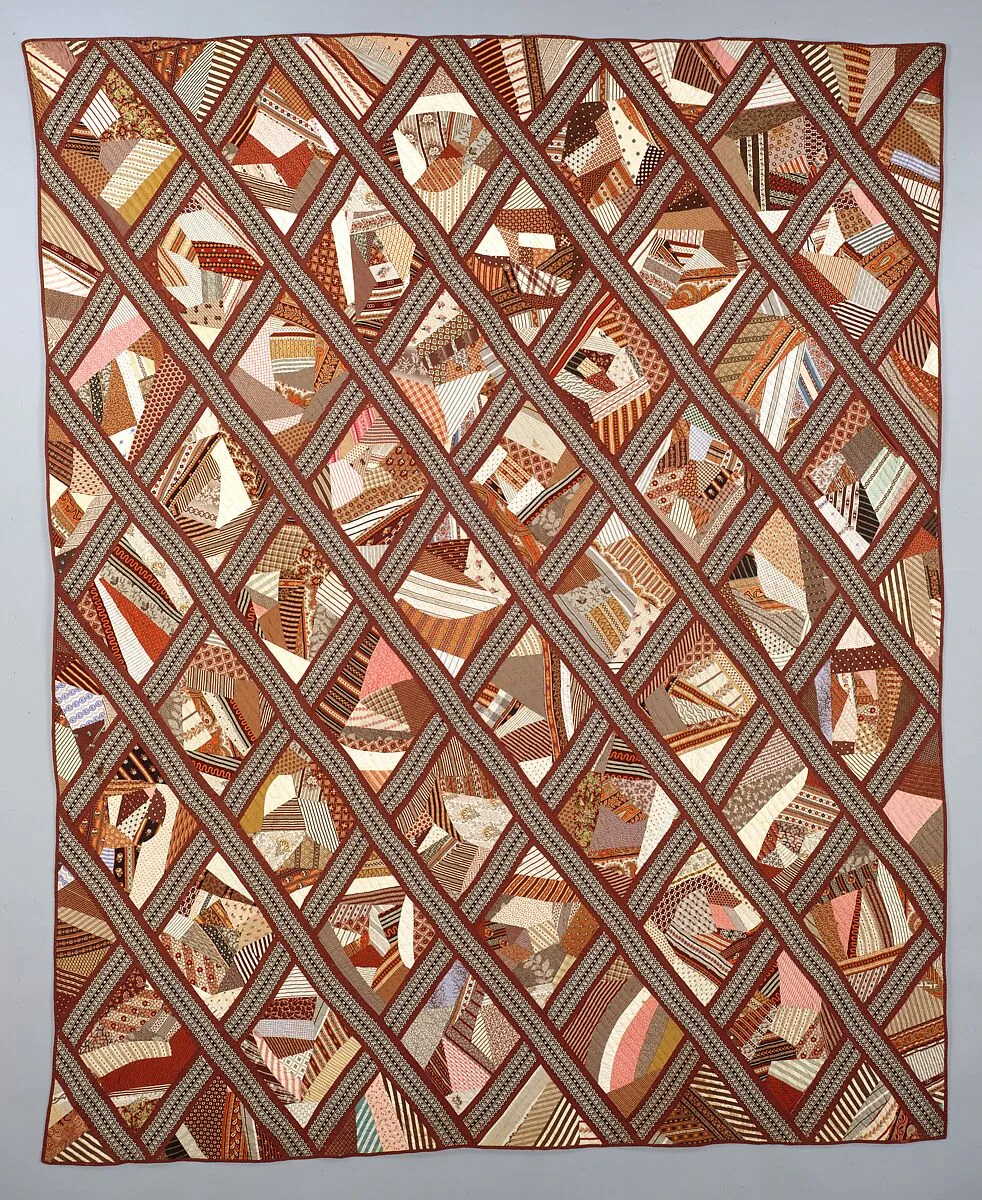 Quilt, Contained Crazy pattern — Nancy Doughty