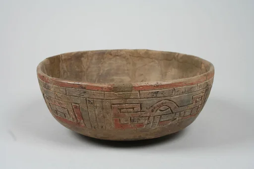 Incised bowl with fox motif