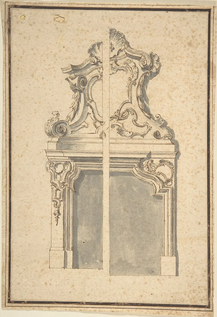 Drawing for Mantelpieces — Anonymous, Italian, Bolognese 18th century artist