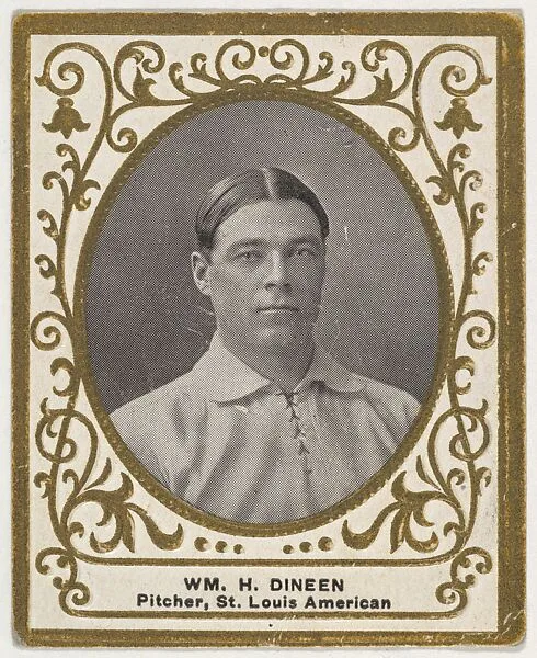 William H. Dineen, Pitcher, St. Louis, American League, from the Baseball Players (Ramlys) series (T204) issued by the Mentor Company to promote Ramly and T.T.T. Turkish Cigarettes — Carl Homer Studios, Boston|Mentor Company, Boston