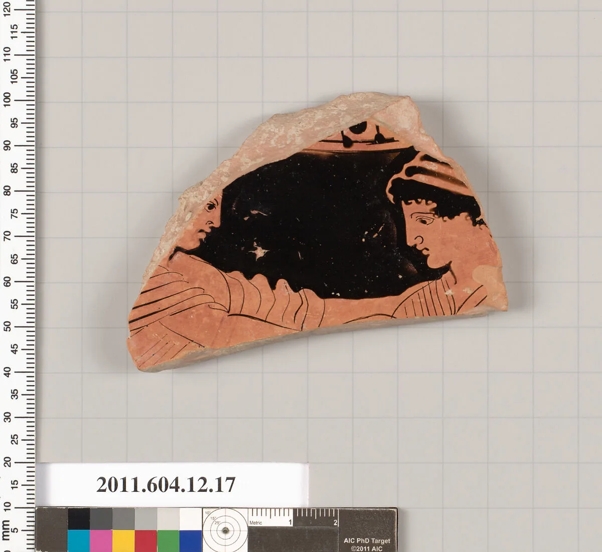 Terracotta fragment of a closed shape — Unknown