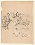 Preparatory sketch for paintings depicting the history of the Crown of the Andes — Gordon E. Paxson