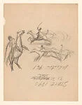 Preparatory sketch for paintings depicting the history of the Crown of the Andes