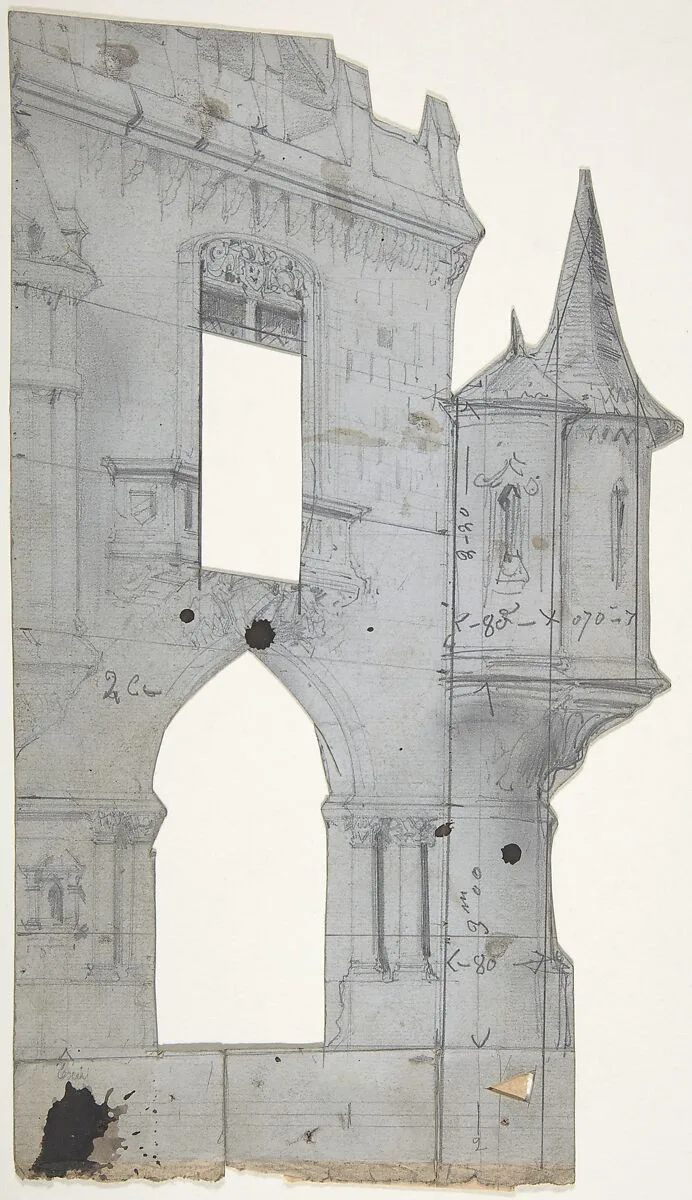 Design for a Stage Set at the Opéra, Paris — Eugène Cicéri