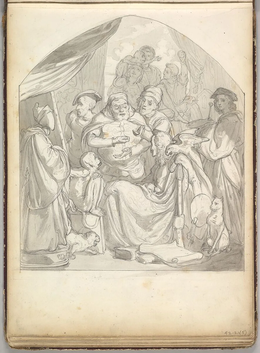 Scene in an Artist's Studio (in Sketch Book With Drawings on Twenty-six Leaves) — Frederic, Lord Leighton