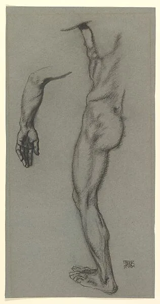 Study of the Left Arm and the Left Side of a Male Nude — Franz von Stuck