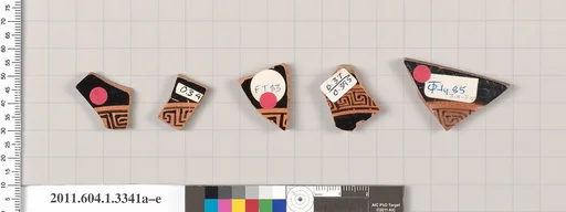 Terracotta fragments of kylikes (drinking cups)