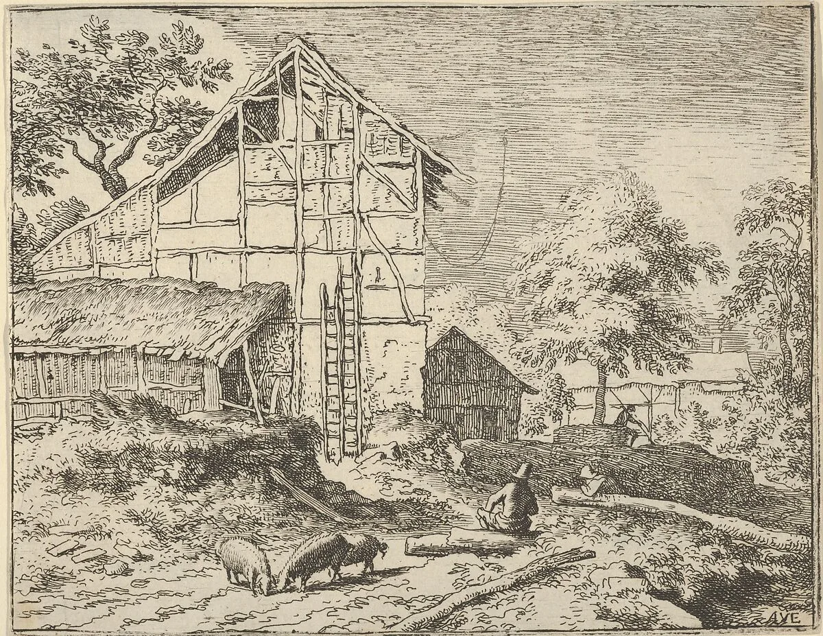 The Two Ladders — Allart van Everdingen