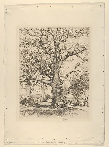 The Wayside Inn - Oaks in Spring (Sudbury, Massachusetts) — Childe Hassam