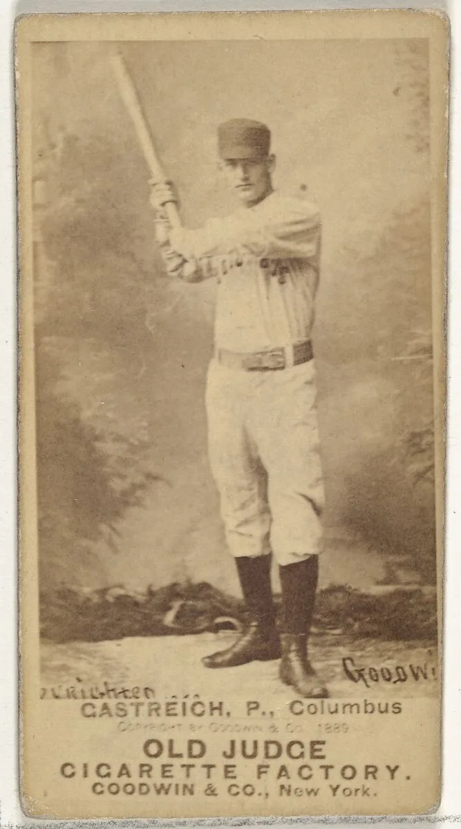 Henry Carl "Hank" Gastright, Pitcher, Cleveland, from the Old Judge series (N172) for Old Judge Cigarettes — Goodwin & Company