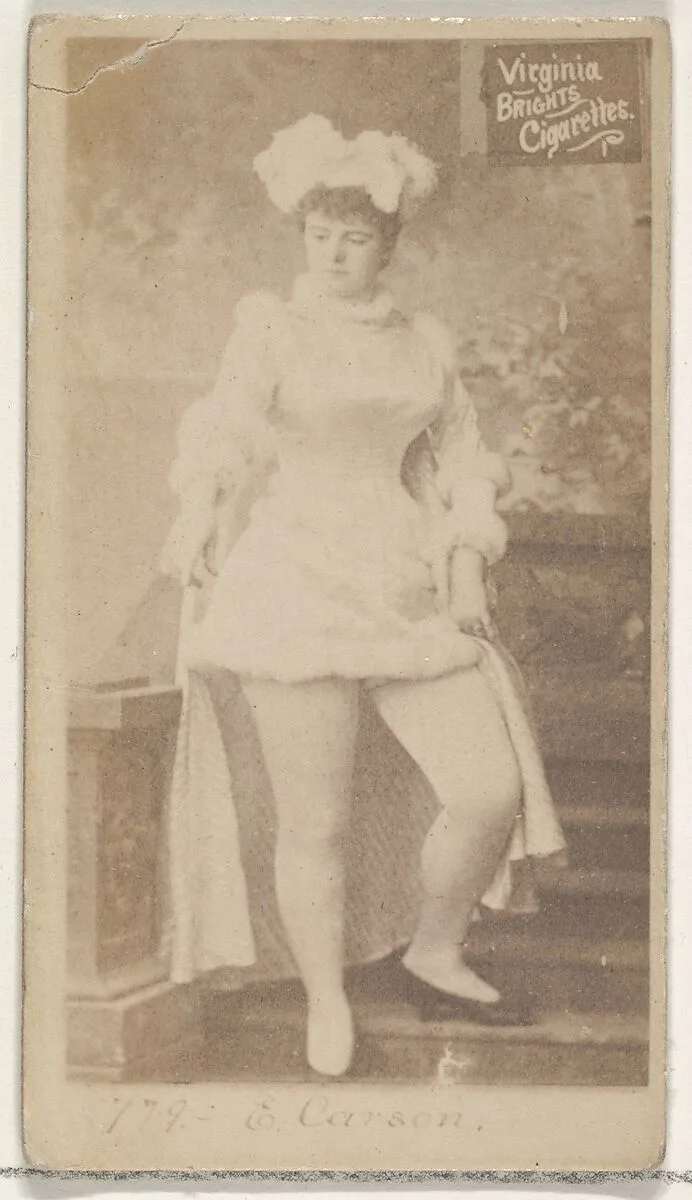 Card 778, Emma Carson, from the Actors and Actresses series (N45, Type 2) for Virginia Brights Cigarettes — Allen & Ginter