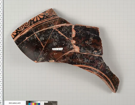 Terracotta fragment of a dinos? (deep round-bottomed bowl) or column-krater (bowl for mixing wine and water)