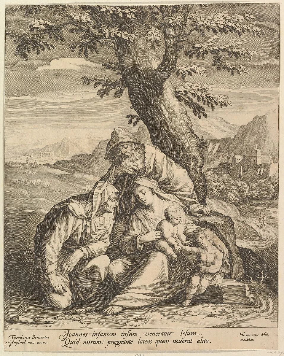 Holy Family with St. Elizabeth and St. John the Baptist — Jan Muller|Harmen Jansz. Muller|Dirck Barendsz.