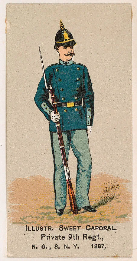 Private, 9th Regiment, National Guard of the State of New York, from the Military Series (N224) issued by Kinney Tobacco Company to promote Sweet Caporal Cigarettes — Kinney Brothers Tobacco Company