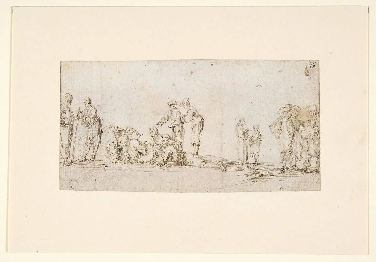Groups of Men Talking — Stefano della Bella